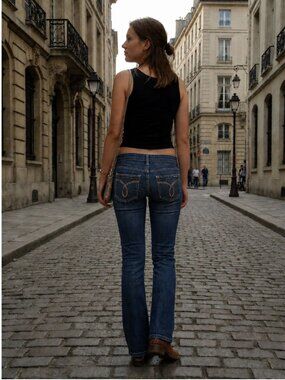 CALVIN KLEIN Bootcut Blue Denim Jeans Style# 168657 - Size 12/32